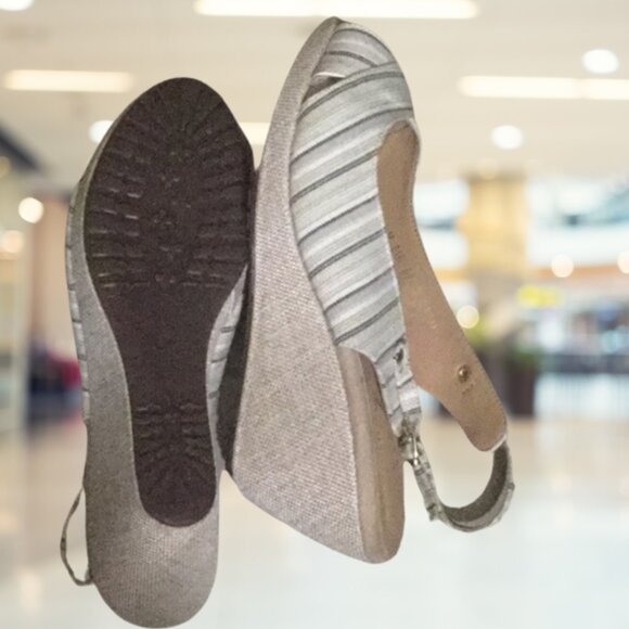 Peep toe Wedges Sz 10 - Picture 2 of 4